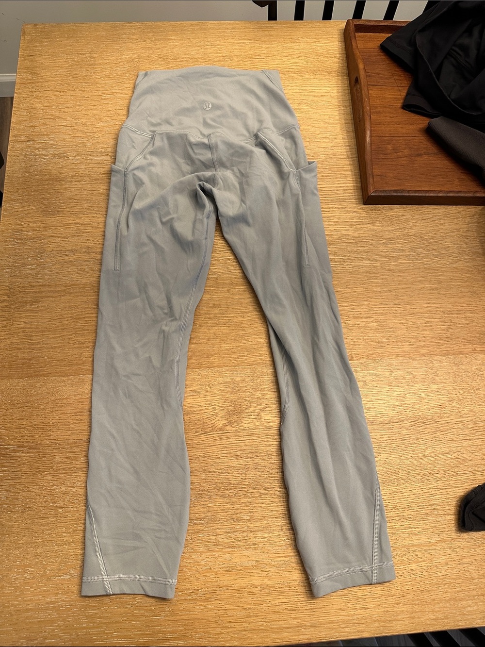 lululemon athletica Light Gray High-Rise Leggings with Side Pockets